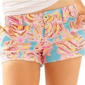 NWT LILLY PULITZER WALSH SHORTS BREAKWATER BLUE TINI BIKINI SZ 14